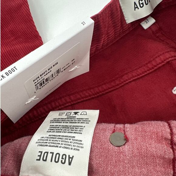 Agolde Brick Corduroy Mid Rise Kick Boot Jeans Size 27 - Picture 6 of 13